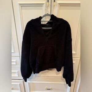 Alo Yoga Medium Sherpa Half-Zip Sweatshirt. 🖤⚡️